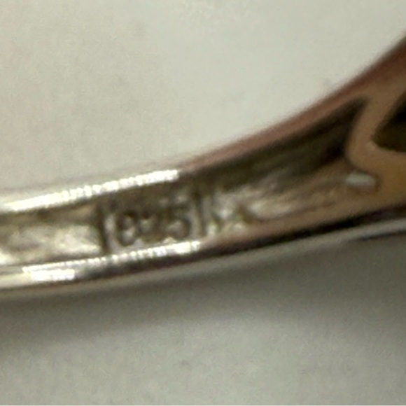 Vintage Sterling Silver Tourmaline Ring sz 10 - Picture 9 of 14